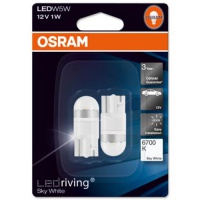 Автолампа галогенная OSRAM T10 W5W 6700K LEDRIVING SKY WHITE 12V 1W (2шт.)