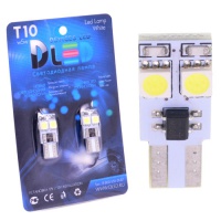 Светодиодная автолампа T10 W5W - с обманкой 4 SMD 5050  (2шт.)