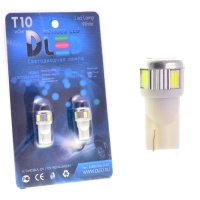 Светодиодная автолампа T10 W5W - стабилизатор 6 SMD 5630  (2шт.)